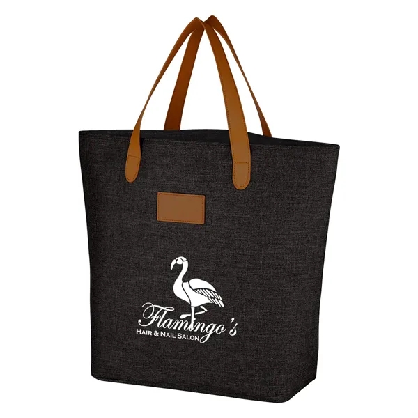 600 denier poly-canvas tote bag with 16 1/2" leatherette handles and... from ASI 61125 Hit Promotional Products / Hit®
