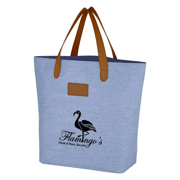 600 denier poly-canvas tote bag with 16 1/2" leatherette handles and... from ASI 61125 Hit Promotional Products / Hit®