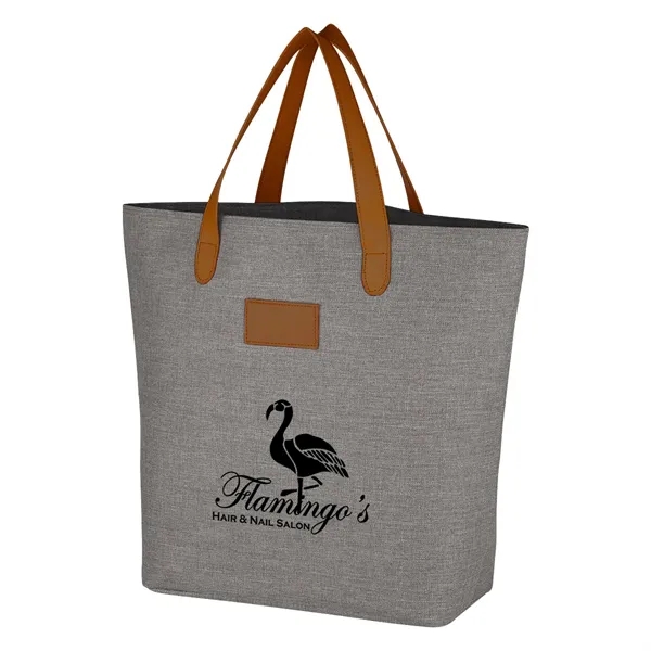 600 denier poly-canvas tote bag with 16 1/2" leatherette handles and... from ASI 61125 Hit Promotional Products / Hit®