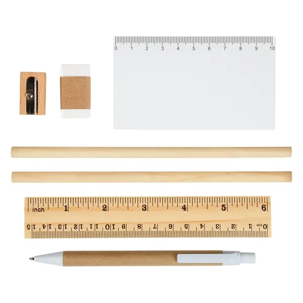 Gift set with pen, two rulers, two pencils, sticky flags, sticky... from ASI 61125 Hit Promotional Products / Hit®