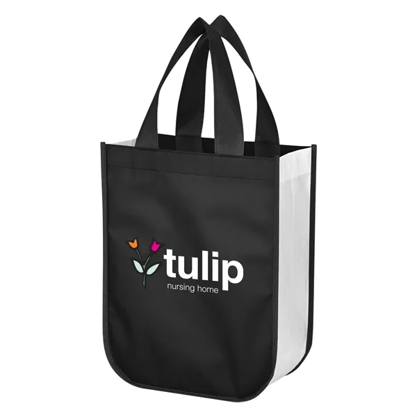 Shopper tote bag made of shiny 80 gram non-woven water-resistant polypropylene... from ASI 61125 Hit Promotional Products / Hit®