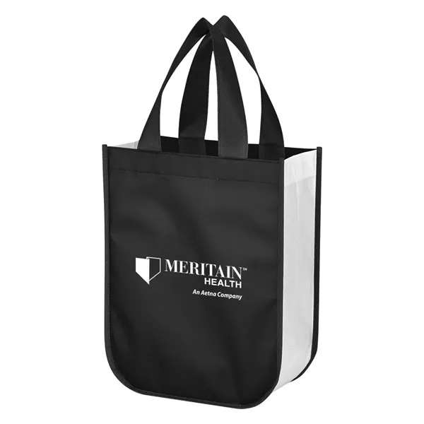 Shopper tote bag made of shiny 80 gram non-woven water-resistant polypropylene... from ASI 61125 Hit Promotional Products / Hit®