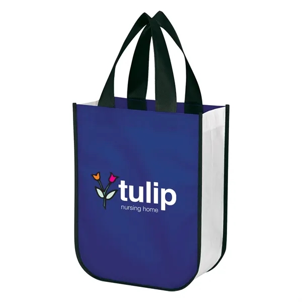 Shopper tote bag made of shiny 80 gram non-woven water-resistant polypropylene... from ASI 61125 Hit Promotional Products / Hit®