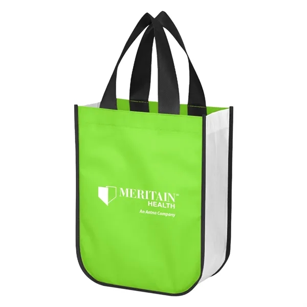 Shopper tote bag made of shiny 80 gram non-woven water-resistant polypropylene... from ASI 61125 Hit Promotional Products / Hit®