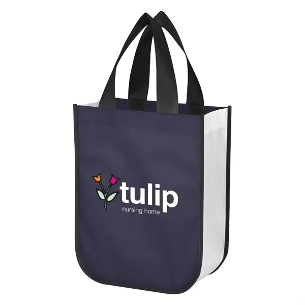 Shopper tote bag made of shiny 80 gram non-woven water-resistant polypropylene... from ASI 61125 Hit Promotional Products / Hit®