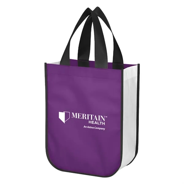 Shopper tote bag made of shiny 80 gram non-woven water-resistant polypropylene... from ASI 61125 Hit Promotional Products / Hit®