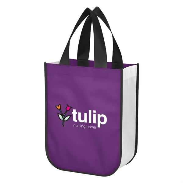 Shopper tote bag made of shiny 80 gram non-woven water-resistant polypropylene... from ASI 61125 Hit Promotional Products / Hit®