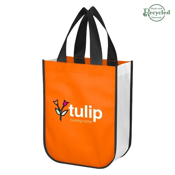 Shopper tote bag made of shiny 80 gram non-woven water-resistant polypropylene... from ASI 61125 Hit Promotional Products / Hit®