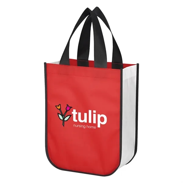 Shopper tote bag made of shiny 80 gram non-woven water-resistant polypropylene... from ASI 61125 Hit Promotional Products / Hit®