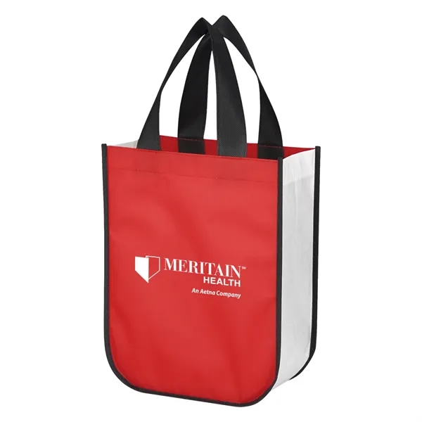 Shopper tote bag made of shiny 80 gram non-woven water-resistant polypropylene... from ASI 61125 Hit Promotional Products / Hit®