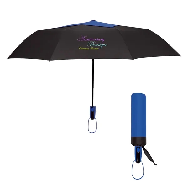44" automatic opening, telescopic folding umbrella with vented windproof canopy and... from ASI 61125 Hit Promotional Products / Hit®