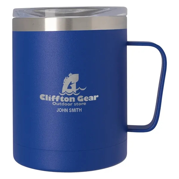 12 oz. double wall stainless steel mug with a powder coated... from ASI 61125 Hit Promotional Products / Hit®