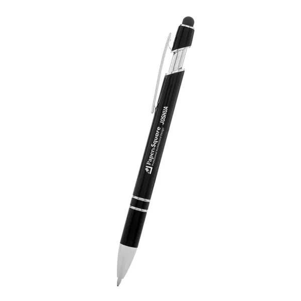 Plunger-action ballpoint pen with a stylus on top... from ASI 61125 Hit Promotional Products / Hit®