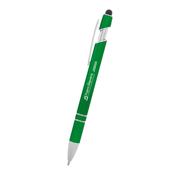Plunger-action ballpoint pen with a stylus on top... from ASI 61125 Hit Promotional Products / Hit®