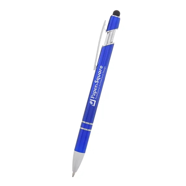 Plunger-action ballpoint pen with a stylus on top... from ASI 61125 Hit Promotional Products / Hit®