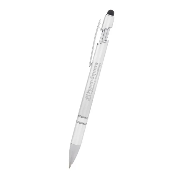 Plunger-action ballpoint pen with a stylus on top... from ASI 61125 Hit Promotional Products / Hit®