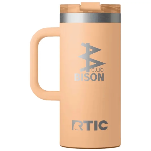 RTIC double-wall stainless steel 16 ounce travel mug with flip-top lid... from ASI 74601 Calico