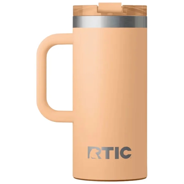 RTIC double-wall stainless steel 16 ounce travel mug with flip-top lid... from ASI 74601 Calico