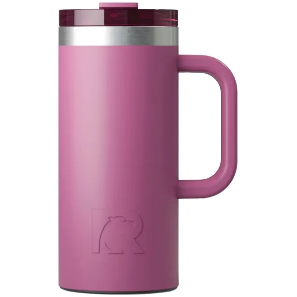 RTIC double-wall stainless steel 16 ounce travel mug with flip-top lid... from ASI 74601 Calico