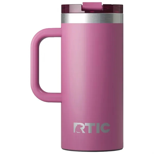 RTIC double-wall stainless steel 16 ounce travel mug with flip-top lid... from ASI 74601 Calico