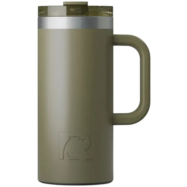 RTIC double-wall stainless steel 16 ounce travel mug with flip-top lid... from ASI 74601 Calico