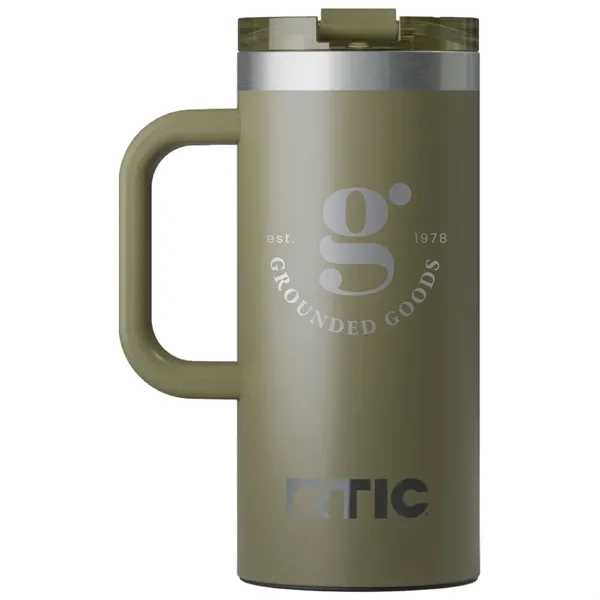 RTIC double-wall stainless steel 16 ounce travel mug with flip-top lid... from ASI 74601 Calico