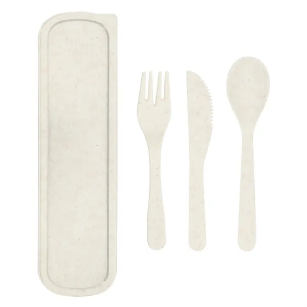 Utensil set with a fork, spoon, and knife inside of a... from ASI 61125 Hit Promotional Products / Hit®
