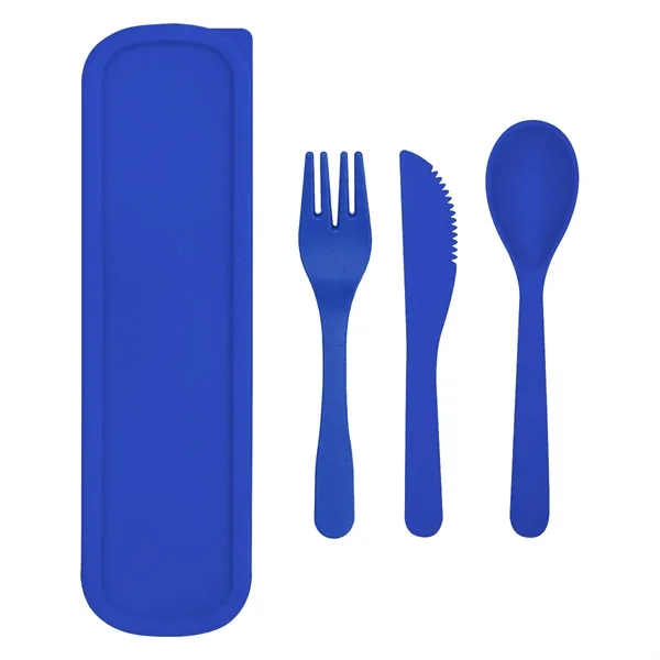 Utensil set with a fork, spoon, and knife inside of a... from ASI 61125 Hit Promotional Products / Hit®