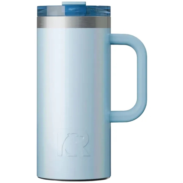 RTIC double-wall stainless steel 16 ounce travel mug with flip-top lid... from ASI 74601 Calico