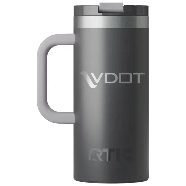 RTIC double-wall stainless steel 16 ounce travel mug with flip-top lid... from ASI 74601 Calico