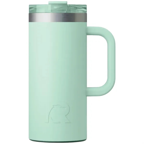 RTIC double-wall stainless steel 16 ounce travel mug with flip-top lid... from ASI 74601 Calico