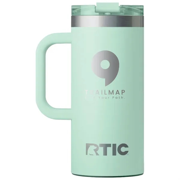 RTIC double-wall stainless steel 16 ounce travel mug with flip-top lid... from ASI 74601 Calico