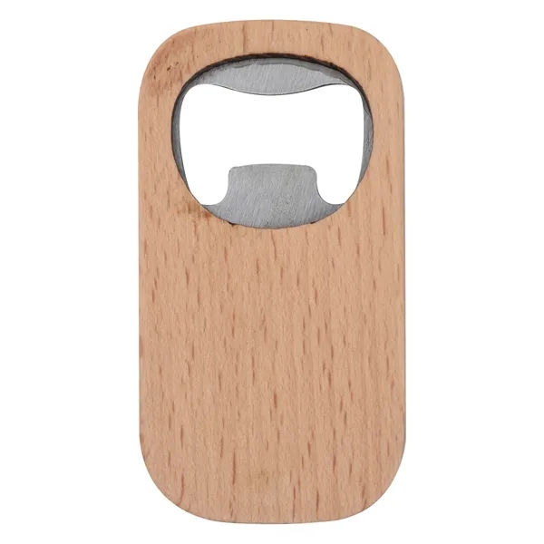 Bamboo bottle opener for quickly cracking into a drink with style.... from ASI 61125 Hit Promotional Products / Hit®
