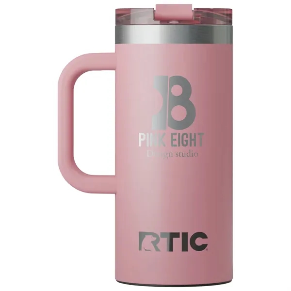 RTIC double-wall stainless steel 16 ounce travel mug with flip-top lid... from ASI 74601 Calico