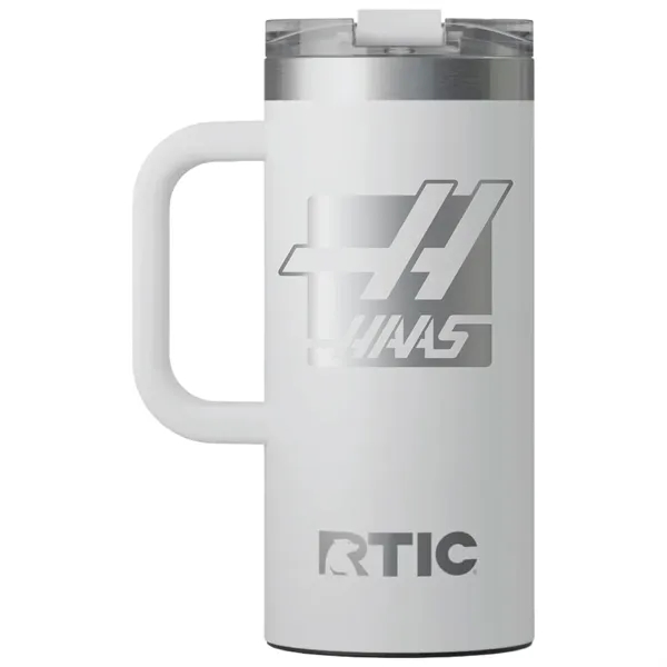 RTIC double-wall stainless steel 16 ounce travel mug with flip-top lid... from ASI 74601 Calico