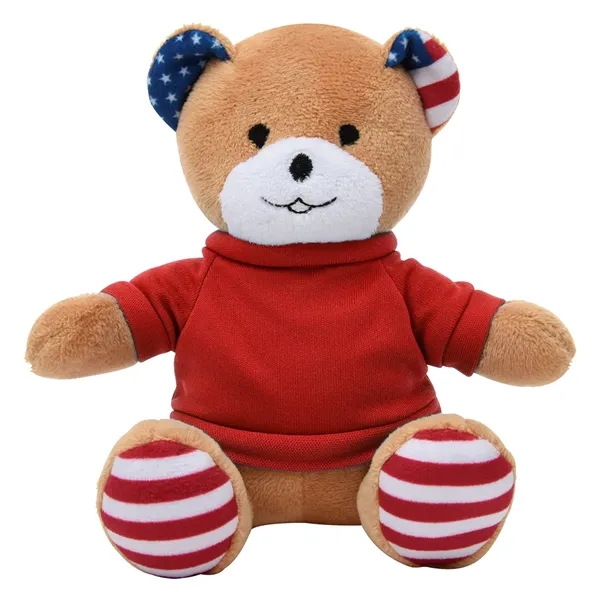Patriotic bear plush animal that's great for kids, US holiday celebrations,... from ASI 61125 Hit Promotional Products / Hit®