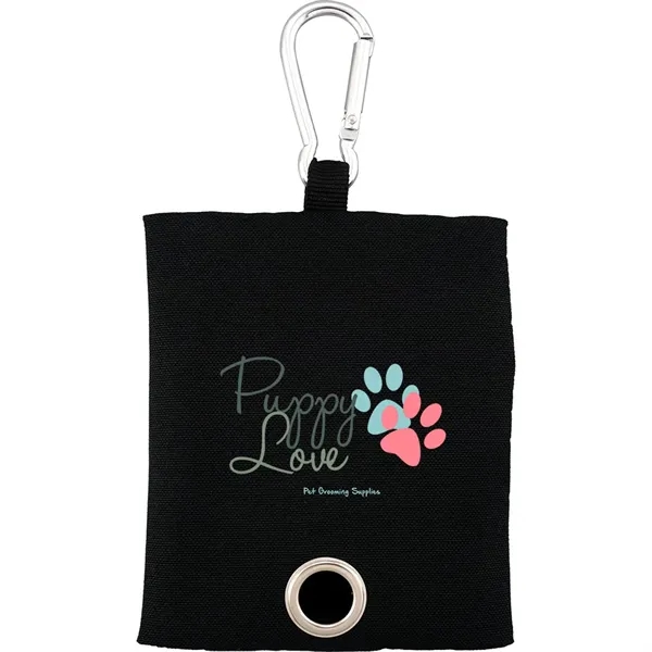 Black polyester pouch with carabiner designed to hold a roll of... from ASI 39552 BEL Promo