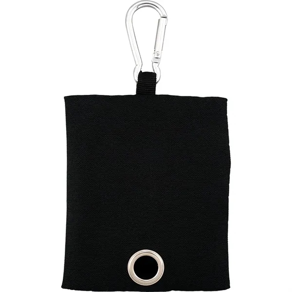 Black polyester pouch with carabiner designed to hold a roll of... from ASI 39552 BEL Promo