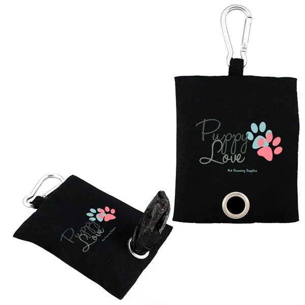 Black polyester pouch with carabiner designed to hold a roll of... from ASI 39552 BEL Promo