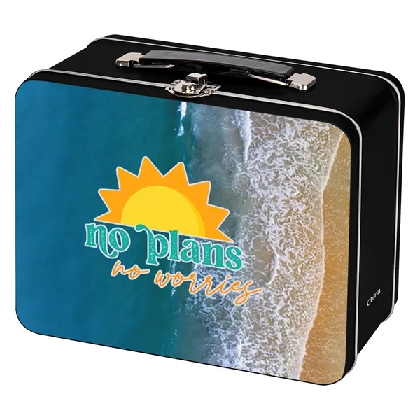 Throwback tin lunch box for taking your meal to work or... from ASI 61125 Hit Promotional Products / Hit®