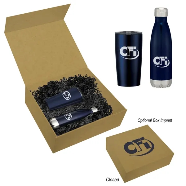 Perfect Pair gift set with 16 oz. stainless steel Swiggy sports... from ASI 61125 Hit Promotional Products / Hit®