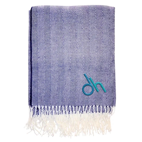 Eastport herringbone blanket for cozying up on the couch or adding... from ASI 61125 Hit Promotional Products / Hit®