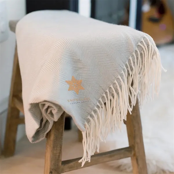 Eastport herringbone blanket for cozying up on the couch or adding... from ASI 61125 Hit Promotional Products / Hit®