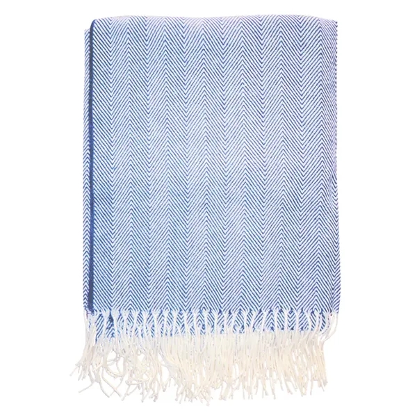 Eastport herringbone blanket for cozying up on the couch or adding... from ASI 61125 Hit Promotional Products / Hit®