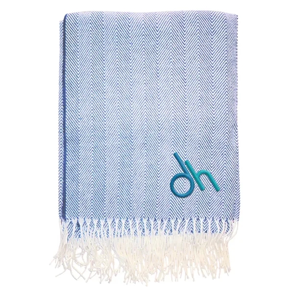 Eastport herringbone blanket for cozying up on the couch or adding... from ASI 61125 Hit Promotional Products / Hit®