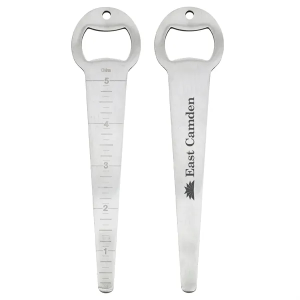 Stainless steel seed depth tool with a bottle opener for opening... from ASI 61125 Hit Promotional Products / Hit®