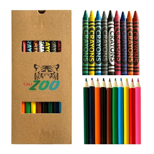 19-piece crayon and pencil set so students and artists can create... from ASI 61125 Hit Promotional Products / Hit®