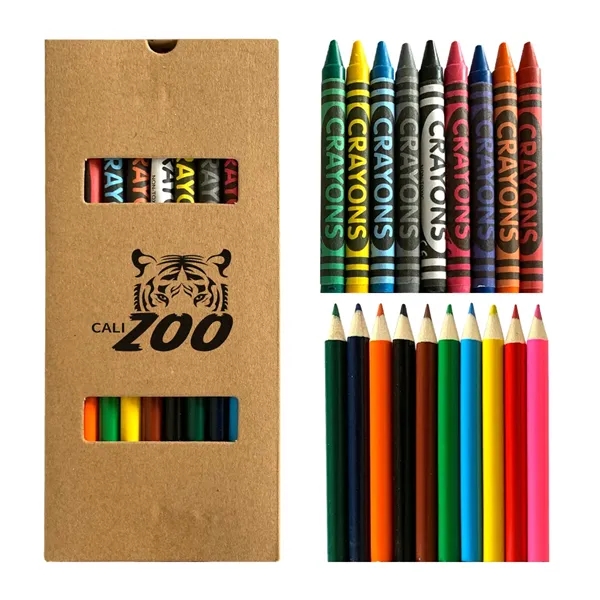 19-piece crayon and pencil set so students and artists can create... from ASI 61125 Hit Promotional Products / Hit®