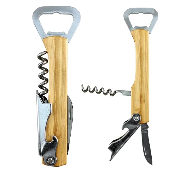 Bamboo 4-In-1 waiter's knife with everything you need to quickly serve... from ASI 61125 Hit Promotional Products / Hit®