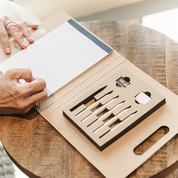 Craft set with paper, an eraser, colored pencils, and a sharpener.... from ASI 61125 Hit Promotional Products / Hit®